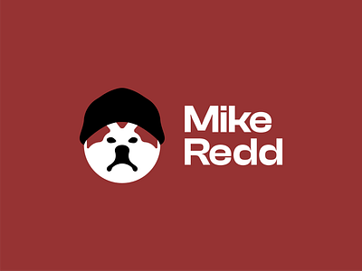 Mike Redd Logo anime beannie brand branding design dog graphic graphic design hat identity illustrated illustration inu logo red shiba vector visual visual identity white