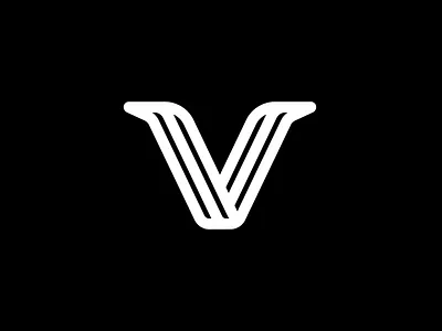 Letter V Stripes Logo branding design graphic design initial v letter v logo logo v logos minimalist modern monogram simple typography v logo v striped logo vector