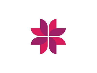 Letter V Flower Cross Logo branding cross cross logo design flower v logo graphic design healthcare healthy logo letter v logo simple typography v ambigram v logo vector