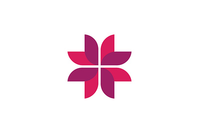 Letter V Flower Cross Logo branding cross cross logo design flower v logo graphic design healthcare healthy logo letter v logo simple typography v ambigram v logo vector