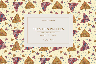 Moths Seamless Pattern design digitaldownload fabricpattern graphic design illustration moth mothpattern moths pattern patterndesign seamless seamlesspattern