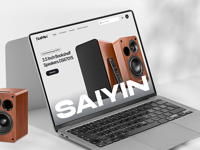 Saiyin - Speakers Landing Page amazon ecommerce elementor framer landing online page product saiyin shop shopify speaker template theme ui webflow website wordpress