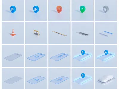 HAVP PARKING HMI ELEMENT autonomous car autopilot car design hmi ui uidesign