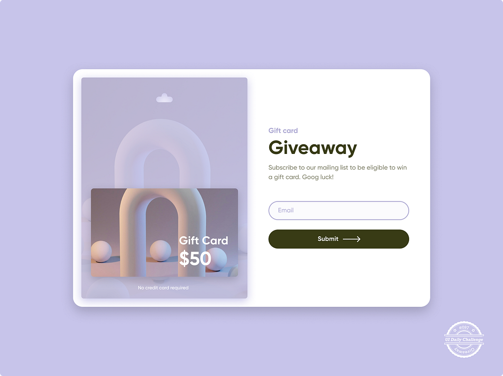 Giveaway - UX/UI Design by Robin Drapeau on Dribbble
