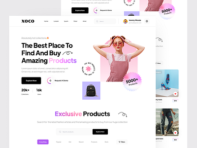 Xoco - Ecommerce website design in figma ecommerce website figma website landing page uiux design web design website design