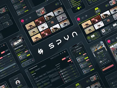Spyn V4 - AI-powered fitness training ai app app design cv dashboard fitness interaction lessons live mobile payment spyn studio training ui ux video virtual web workouts