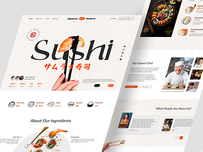 Sushirai - Landing page sushi clean design food landing page food order food website japanese food landing page restaurant sushi web design website