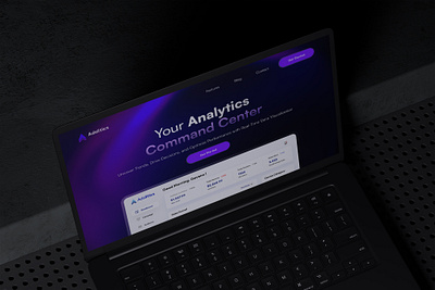 Adslitics - Landing Page for SaaS Dashboard adslitics analytics chart dark dashboard design desktop figma figma community landing page saas ui