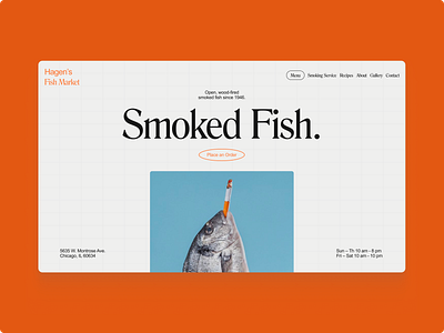 Hagen's Fish Market – Hero Redesign Concept design herosection ui webdesign website