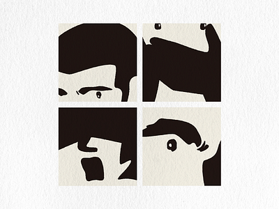 Faces graphic design illustration