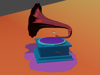 Gramaphone 3d animation