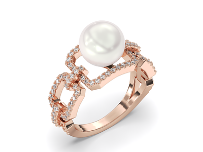 Pearl Ring Render jewelry 3d jewelry design jewelry render