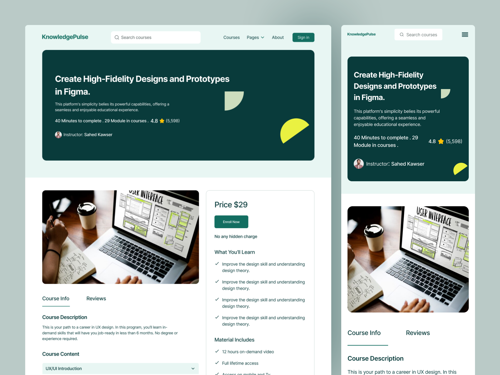 Example service media