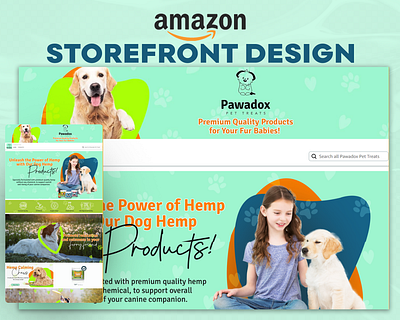 Amazon Storefront Design - Pets Supplements amazon branding design graphic design graphicdesign illustration listingimages logo photoshop