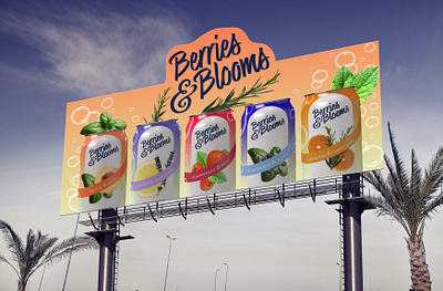 Berries&Blooms Branding beverage branding design graphic design logo mockups