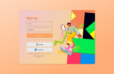 Sign Up dailyui graphic design illustration signup ui web design