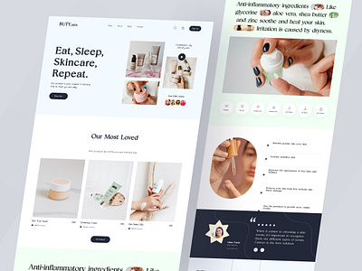 Skin Care Ecommerce Website beauty product beauty website e commerce ecom ecommerce website mobile responsive serum ecommerce serum website skin care skin care website web design web ui website design