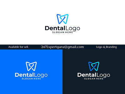 Dentistry clinic logo design with geometric line abstract 3d animation branding graphic design logo motion graphics ui vector logo design