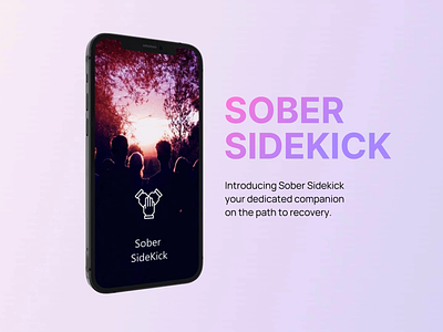 Sober SideKick - Alcohol Abuse Recovery App alcohol community design mobile app mobile ui recovery social ui uiux ux
