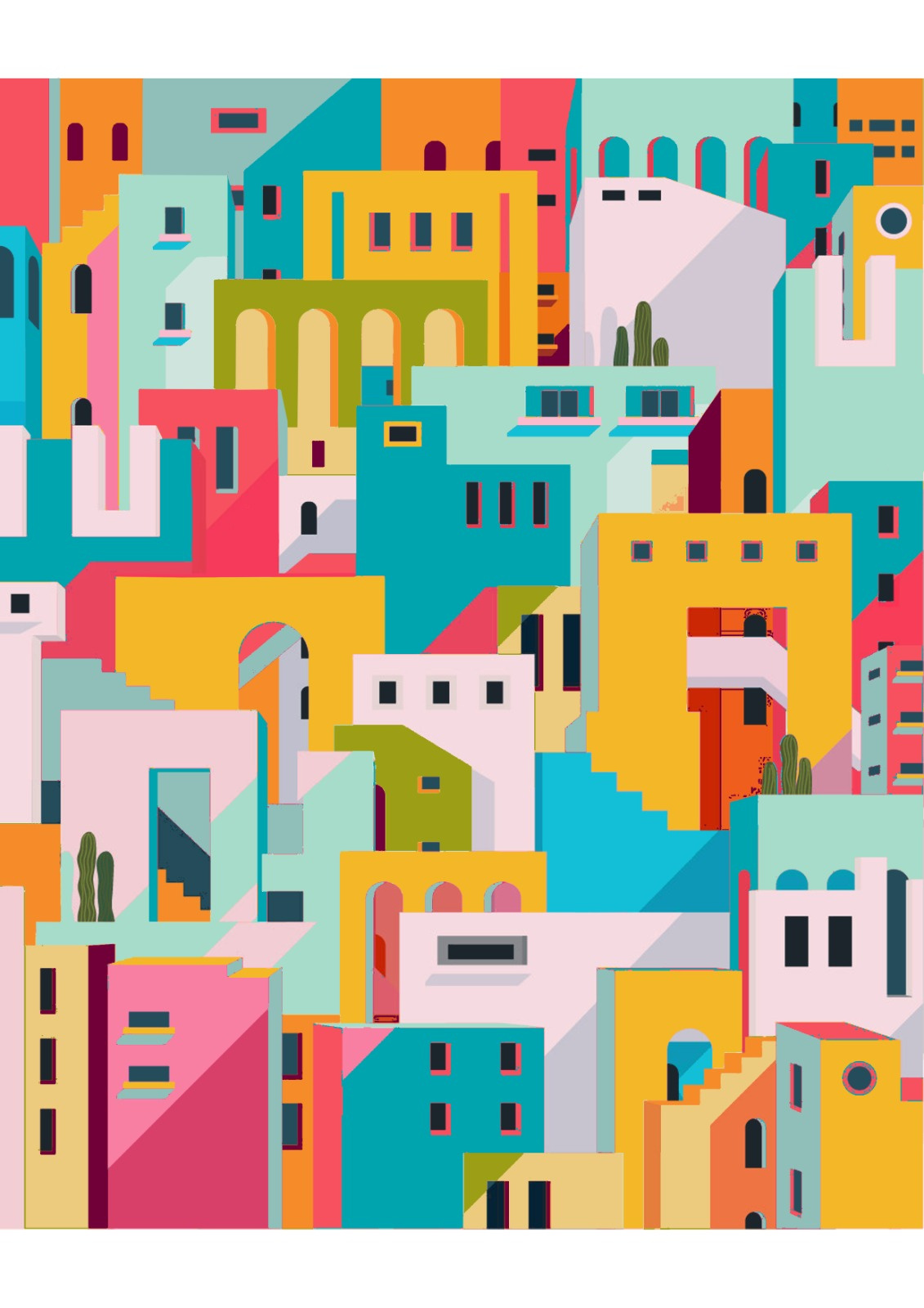 City Scape - Digital Art 2d illustration archillustration architecture building character city city illustration design digital painting digitalart digitalillustration graphic design illustration illustrator