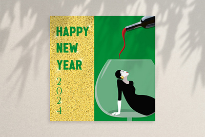 New Year poster branding design graphic design illustration logo new year poster poster typography vector