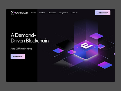 Blockchain Landing Page landing web design