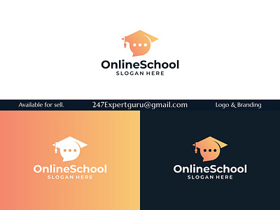 College graduation cap campus education logo design and chat 3d animation branding graphic design logo motion graphics ui vector logo design