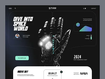 Spaceflight Star Landing Page astro landing web design