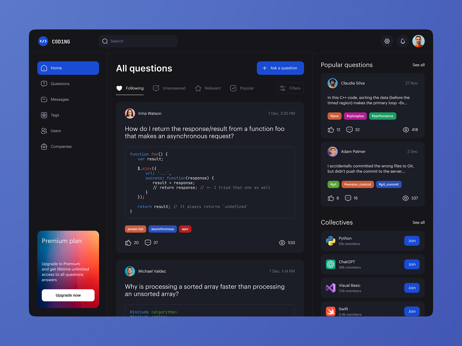 Online Web Platform to Learn Coding by Ronas IT | UI/UX Team on Dribbble