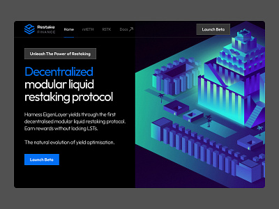 Decentralized Protocol Landing Page landing web design