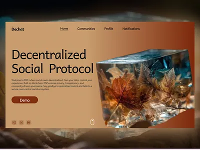 DECHAT creative dechat figma hero section ui website