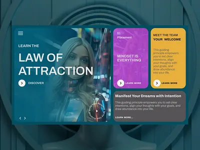 Law of attraction attraction beautiful crative fashion hero section