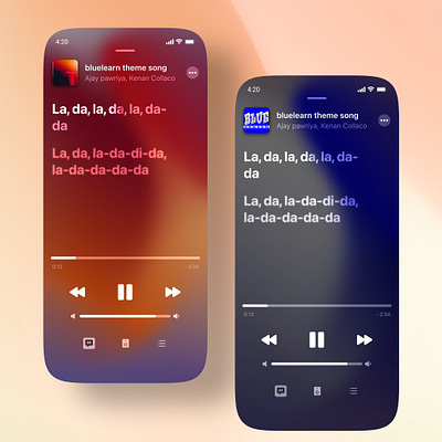 Apple Music app - Figma app apple blend colorful figma glassmorphism gradients mobile music text ui ux vibrant