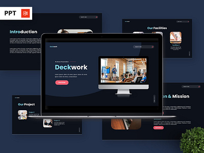 Deckwork - Business Powerpoint Templates company profile finance infographic pitch deck portfolio powerpoint presentation template