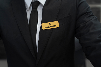 Hotel Receptionist Badge Mockup branding graphic design hotel logo mockup realistic mockup receptionist
