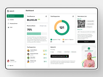 zave.it - Creator Platform cashback cashback app clean dashboard design influencer app loyalty program minimal modern ui ux web app web design website