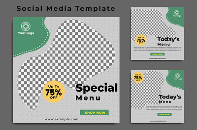 Social Media Template Vol 35 branding design graphic design illustration line logo typography ui ux vector