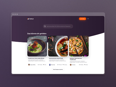 Delicat Recipes app brand cooking design digital explore food germany kitchen launch munich recipes startup studio web