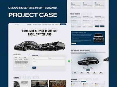 UI/UX design for High-End Transfer Platform in Switzerland cars case case study design figma interface limousine project transfer transfer in switzerland ui ux web design website