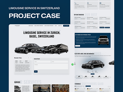Traserbas - limousine service cars case case study design figma interface limousine project transfer transfer in switzerland ui ux web design website