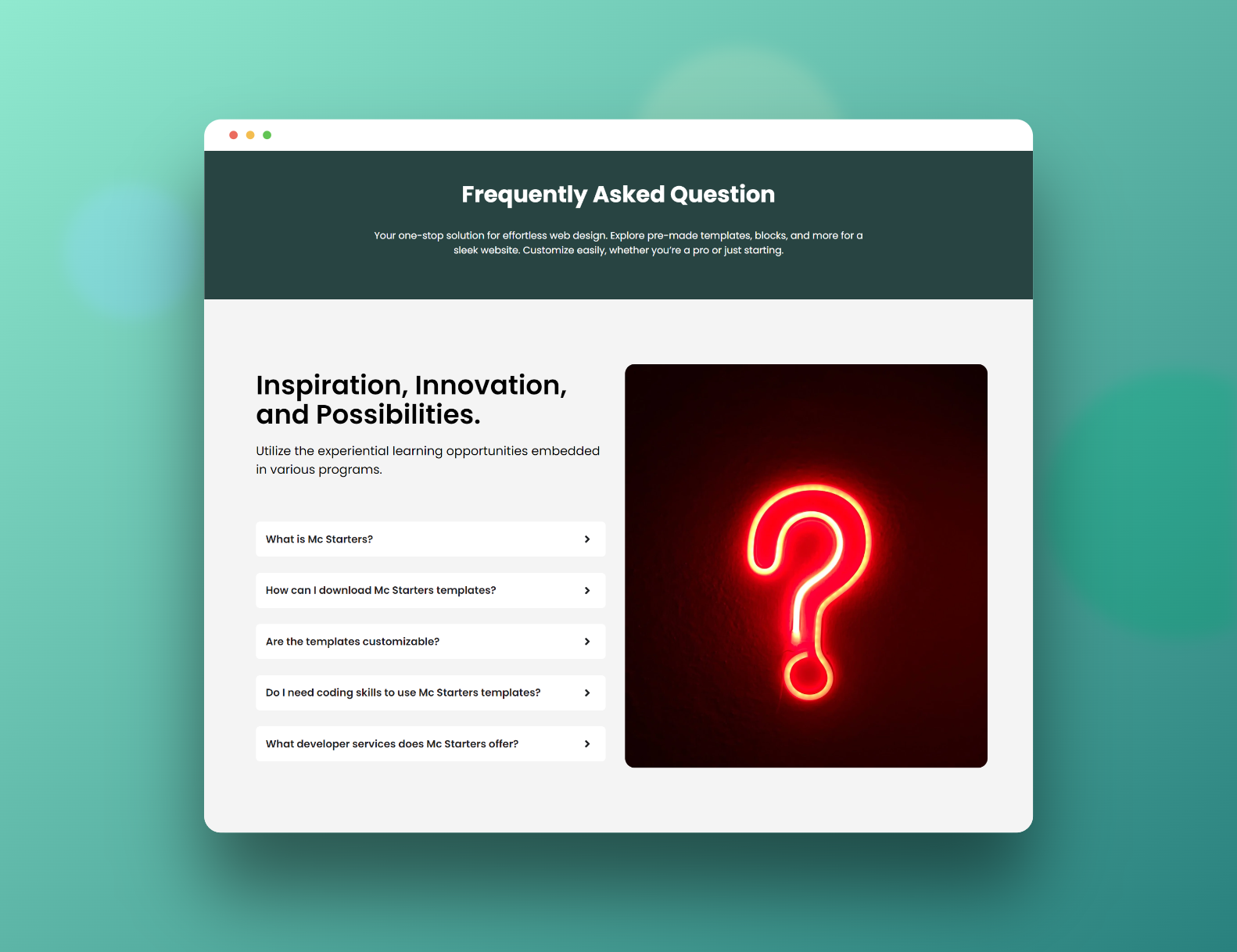FAQ Elementor Templates Page 06 branding elementor elementor template faq faq elementor mc design mc starter mc template template ui ux web design
