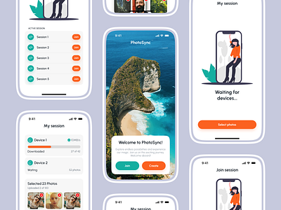 PhotoSync | Airdrop competitor UI UX airdrop app app design apple bali branding design figma files ios app photo send files share share files sync ui ui design ui ux