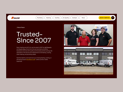 Team section - HVAC Website Razor Homepage about us section best hvac web design best hvac website design idea design love design tenda hvac hvac seo hvac ui hvac web design hvac web design agency hvac web design idea hvac websites plumbing website problem solving rootover rootover agency web design idea web design inspiration web design solution