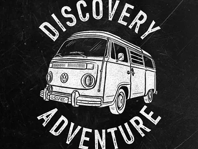 Discovery and Adventure adventure combi discovery graphic design illustration nomad typo typography van westfalia