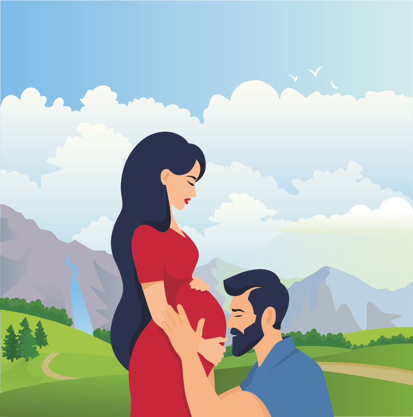 Illustration for blog | website | SaaS | B2C & B2B | Hero image adobe illustrator app asset for website b2b baby shower banner blog business character design father day flat design graphic design illustration 2d landscape minimal art mother day pregnant woman saas simple vector art