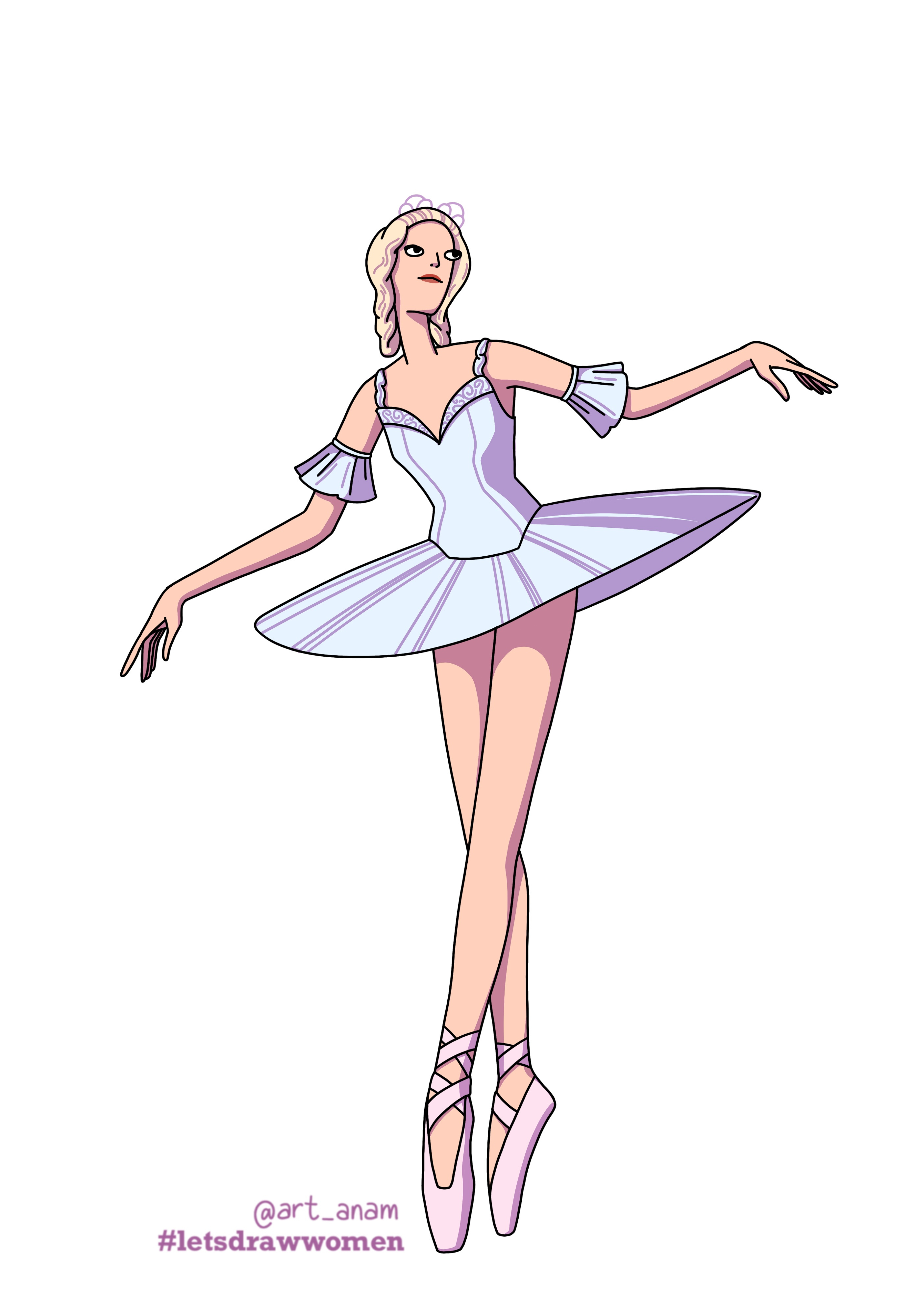 Ballerina ballerina ballet cartoon cartoon character cartoon design character design digital illustration editorial illustration illustration