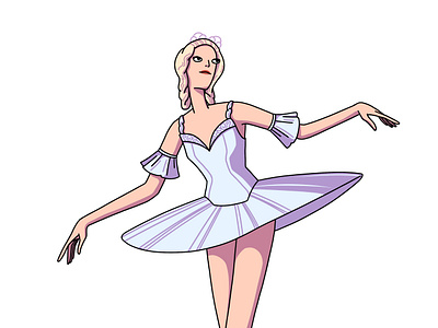 Ballerina ballerina ballet cartoon cartoon character cartoon design character design digital illustration editorial illustration illustration