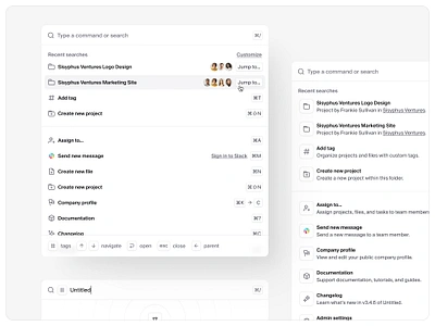 Command+K search menu — Untitled UI cmd k cmdk command k commandk empty state figma minimal minimalism product design quick search search search bar search menu searchbar ui design user interface