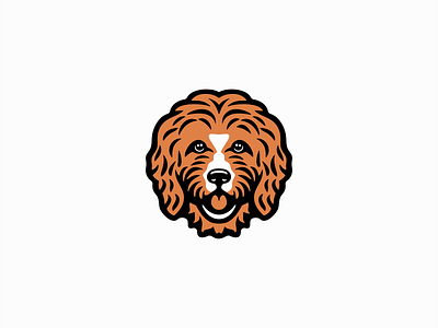 Goldendoodle Logo animal branding canine cartoon cute design dog emblem goldendoodle icon identity illustration k9 logo mark mascot pet puppy symbol vector