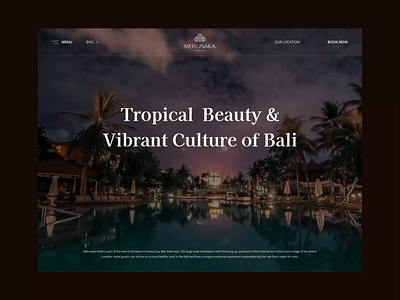 Hotel & Resort Landing Page animation ui ux website